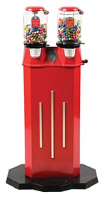 1¢ COLUMBUS MODEL 39 "BI-MORE" GUMBALL VENDING MACHINE W/ STAND