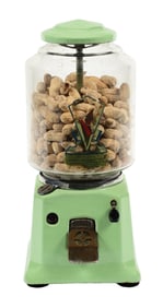 1¢ PORCELAIN SHIPMAN HOT NUT VENDING MACHINE