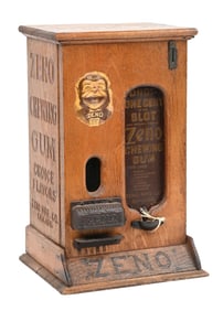 1¢ WOOD ZENO STICK GUM VENDING MACHINE