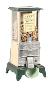 1¢ & 5¢ BRICE WILLIAMS PEANUT/GUMBALL VENDING MACHINE