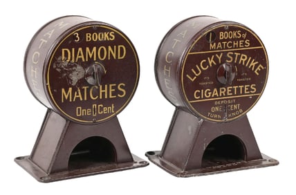 PAIR OF DIAMOND BOOK MATCH VENDING MACHINES