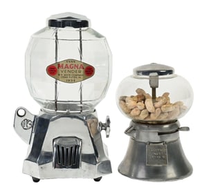 PAIR OF ALUMINUM VENDING MACHINES