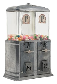 1¢ DOUBLE NUGGET GUMBALL VENDING MACHINE
