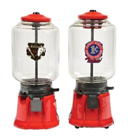 PAIR OF NORTHWESTERN MODEL 33 GUMBALL VENDING MACHINES