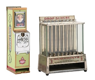 PAIR OF GUM VENDING MACHINES