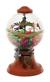 1¢ R.D. SIMPSON DERBY CONFECTION GUMBALL VENDER