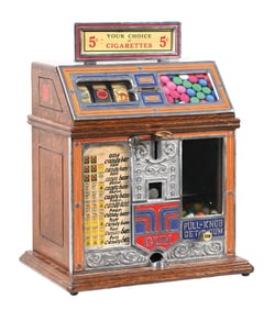 5¢ SUPERIOR "CIGARETTE BALL GUM VENDER" TRADE STIMULATOR