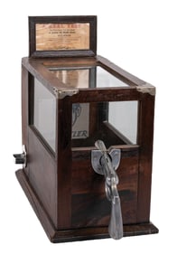 STARR VENDING MACHINE CO. "HIT HITLER" GUM VENDING TARGET MACHINE