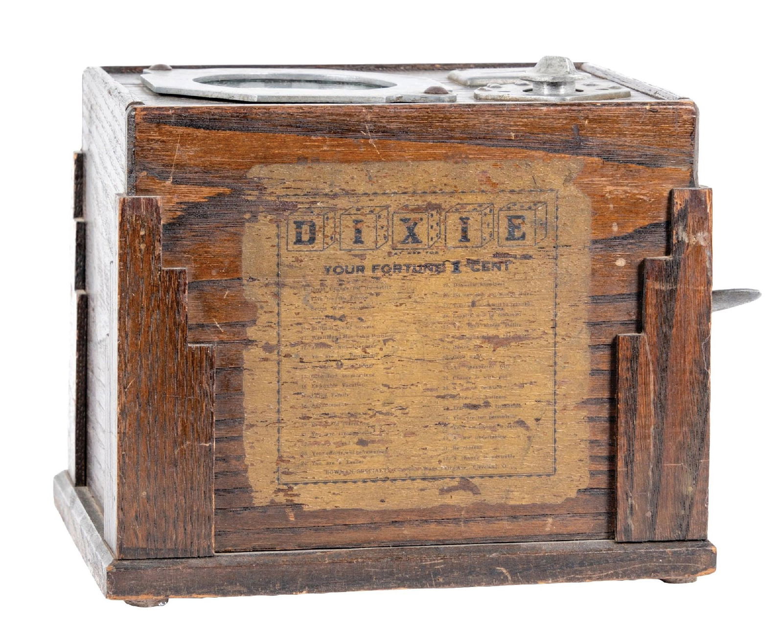 1¢ BOWMAN SPECIALTY CO. "DIXIE" DICE TRADE STIMULATOR (1 of 6)