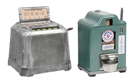 A PAIR OF TRADE STIMULATORS: 1¢ DEAN PENNY DRAW & 5¢ SPIN-IT