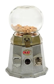 1¢ CAST ALUMINUM HOT NUT PEANUT VENDING MACHINE