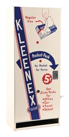 NOS 5¢ POCKET-PACK KLEENEX VENDING MACHINE