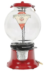 1¢ COLUMBUS MODEL “M” GUMBALL VENDING MACHINE