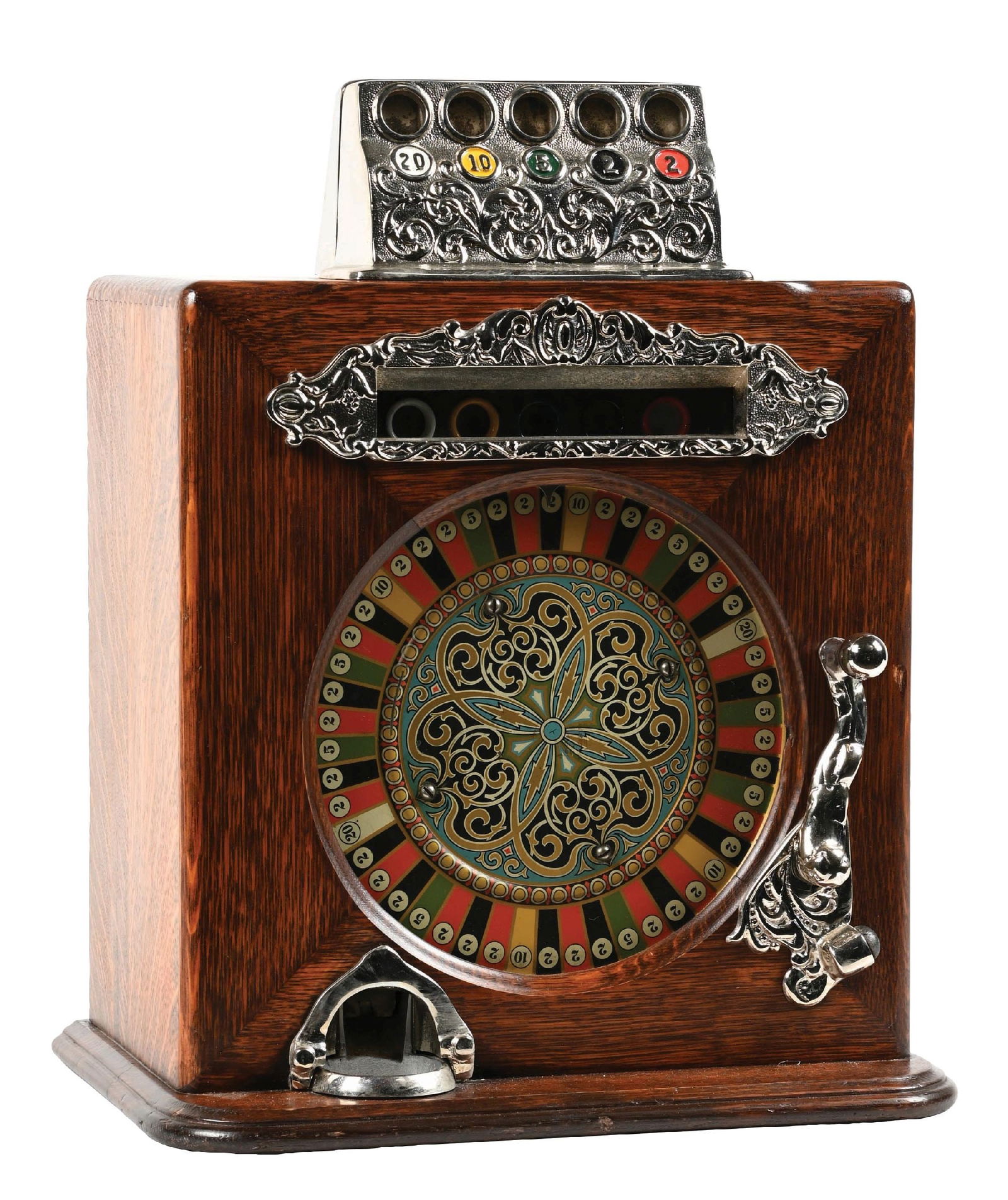 5¢ CAILLE BROS. BEN-HUR SINGLE WHEEL SLOT MACHINE