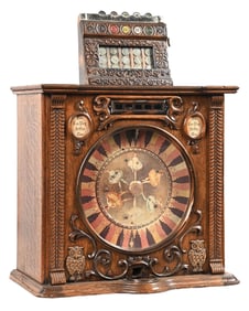 5¢ MILLS OWL JUNIOR COUNTER WHEEL SLOT MACHINE