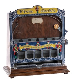 5¢ ROCK-OLA FIVE JACKS COUNTER POCKET TRADE STIMULATOR