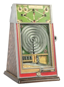 RARE LIGHT-UP VERSION 1¢ PEO BASEBALL ARCADE GAME