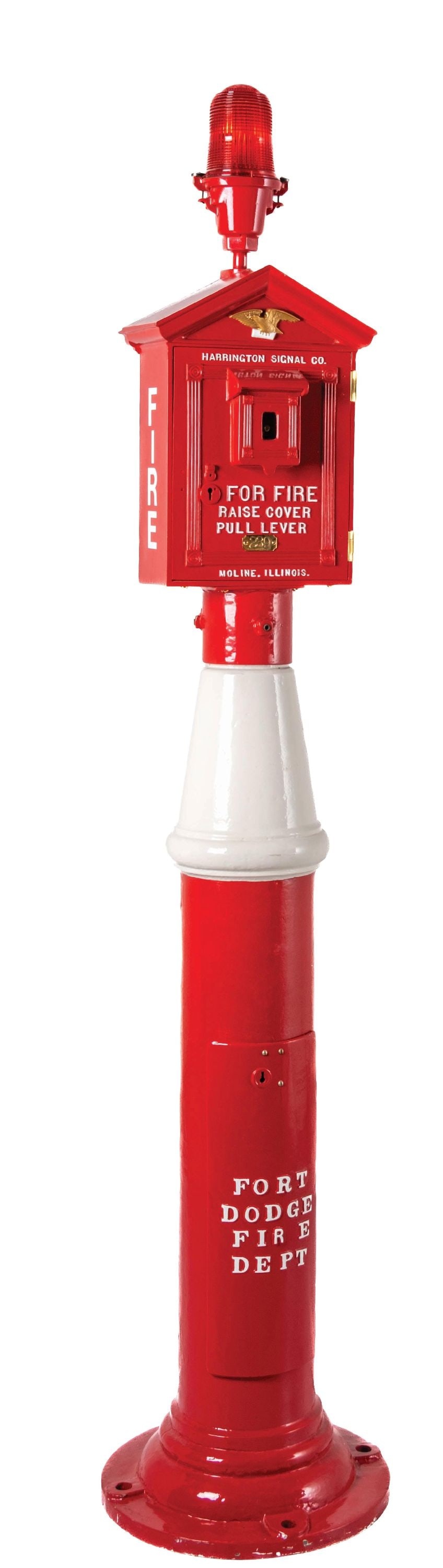 RESTORED HARRINGTON SIGNAL CO. FIRE BOX W/ STAND (1 of 5)