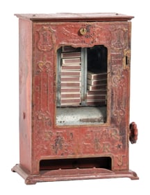 1¢ RED STAR BOXED MATCH VENDING MACHINE
