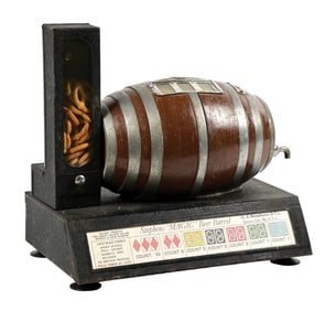 5¢ A.J. STEPHENS & CO. "MAGIC BEER BARREL" TRADE STIMULATOR