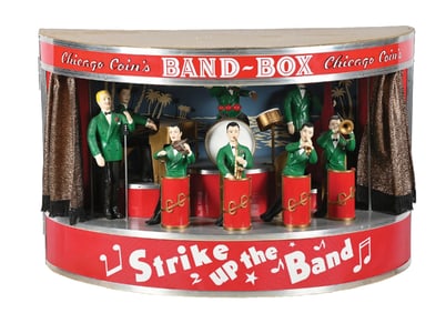 CHICAGO COIN'S BAND-BOX "STRIKE UP THE BAND" JUKE BOX SPEAKER AND AUTOMATON
