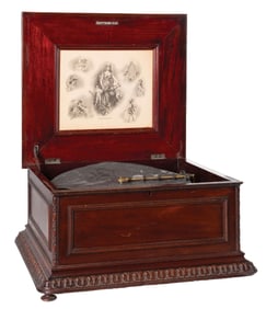 15 1/2 INCH REGINA DISC MUSIC BOX