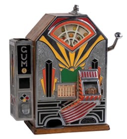 1¢ O.D. JENNINGS LITTLE DUKE SLOT MACHINE WITH SIDE VENDER