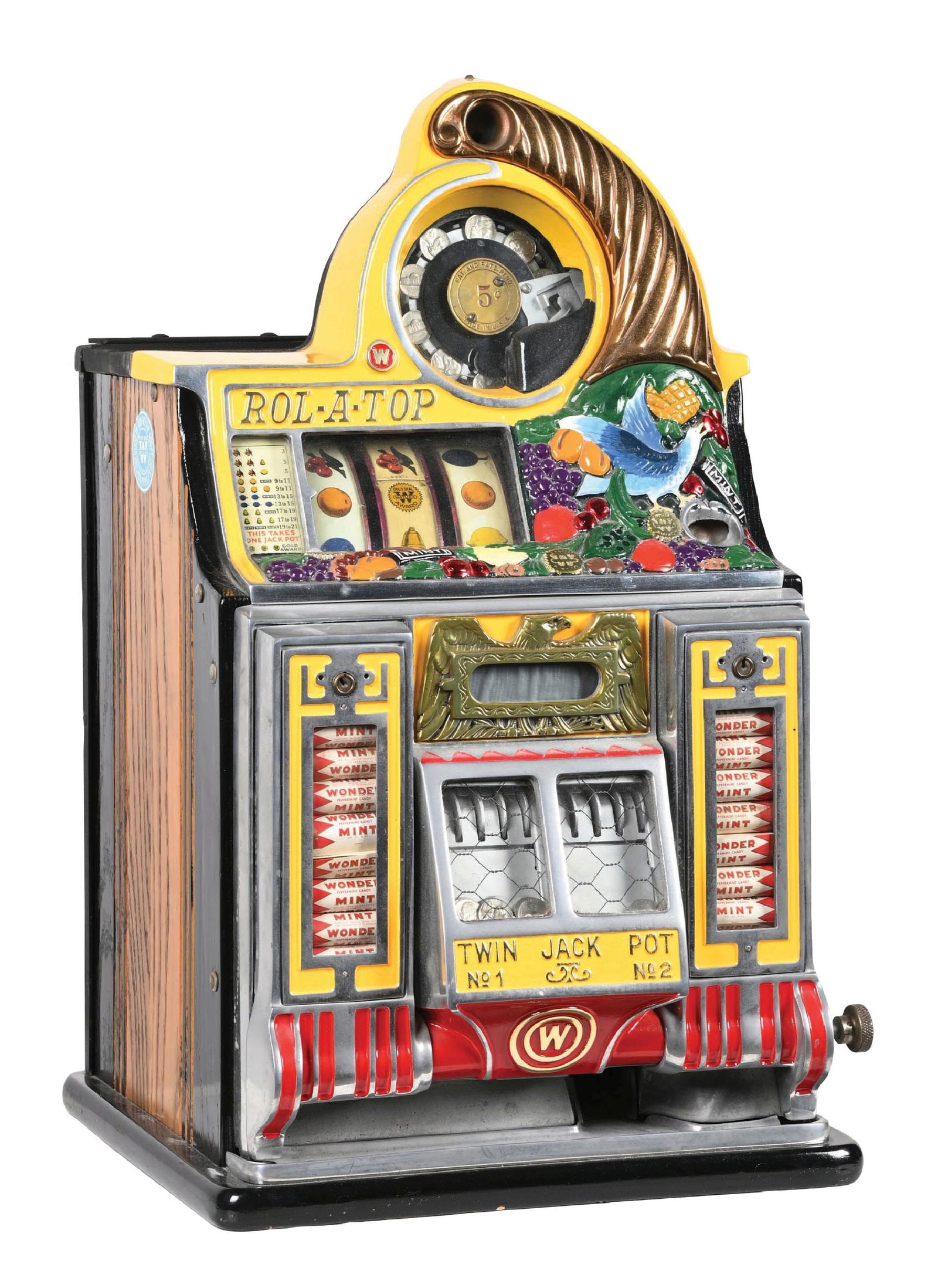 5¢ WATLING BIRD OF PARADISE ROL-A-TOP SLOT MACHINE (1 of 7)