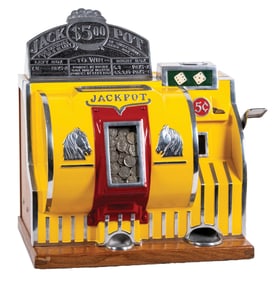 5¢ BALLY RELIANCE DICE MACHINE W/ JACKPOT AWARD
