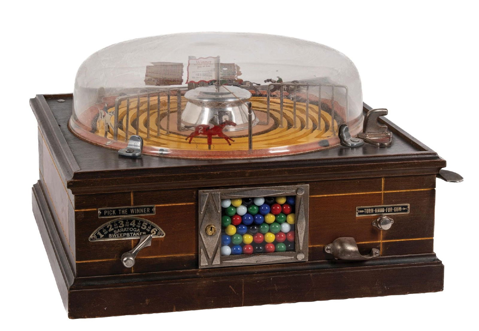 1¢ H.C. EVANS SARATOGA SWEEPSTAKES HORSE RACE TRADE STIMULATOR (1 of 6)