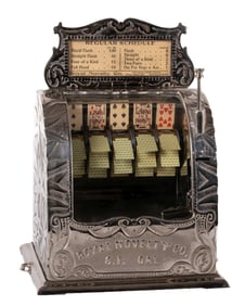 CHAS. FEY & CO. CAST IRON POKER MACHINE MADE FOR THE ROYAL NOVELTY CO., SAN FRAN.