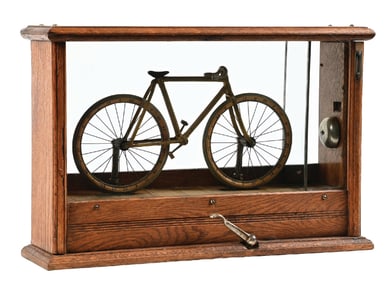 5¢ WADDEL "THE BICYCLE" WOODEN TRADE STIMULATOR