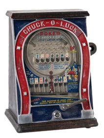 1¢ GOTTLIEB "CHUCK-O-LUCK" POKER VERSION COUNTERTOP TRADE STIMULATOR
