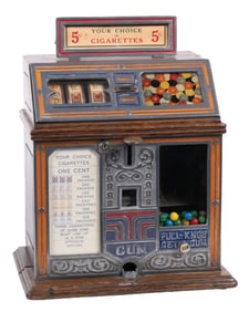 SUPERIOR CONFECTION CO. CIGARETTE & GUMBALL TRADE STIMULATOR