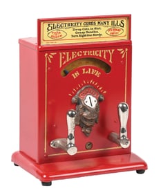 1¢ MILLS NOVELTY CO. ELECTRICITY IS LIFE ARCADE SHOCKER