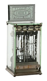 5¢ MANSFIELD AUTOMATIC CLERK PACKAGE GUM VENDING MACHINE