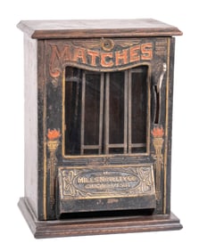 1¢ MILLS NOVELTY CO. BOXED MATCH VENDING MACHINE