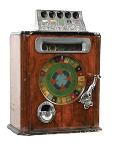 1D CAILLE BROS. BEN HUR GAMING WHEEL SLOT MACHINE