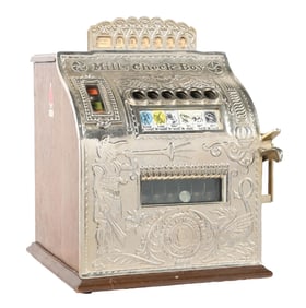 5¢ MILLS NOVELTY CO. CHECK-BOY TRADE STIMULATOR