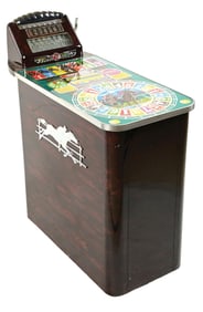 5¢ BUCKLEY HORSE RACE "TRACK ODDS" CONSOLE SLOT MACHINE
