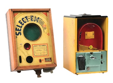 PAIR OF COIN-OPERATED COUNTER MACHINES