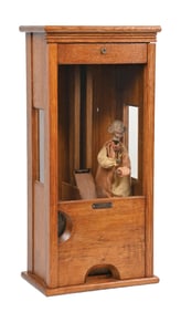 THIN CASE WOODEN PULVER TAB GUM VENDING MACHINE