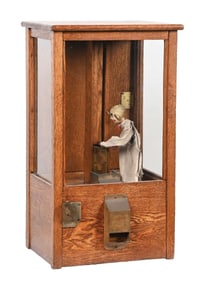 1¢ PULVER WOOD KOLA-PEPSIN GUM VENDING MACHINE