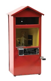 1¢ GAYLORD MFG. CO. "SCOOPY" GUM VENDING MACHINE