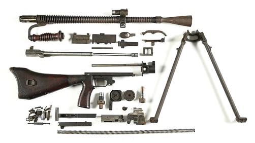 LATE 1943 HITACHI MANUFACTURED JAPANESE TYPE 99 MACHINE GUN PARTS KIT.