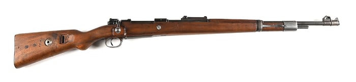 (C) MASUER S/42 CODE K98 BOLT ACTION RIFLE.