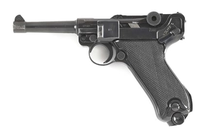 (C) MAUSER BYF CODE BLACK WIDOW P.08 LUGER SEMI AUTOMATIC PISTOL (1941).