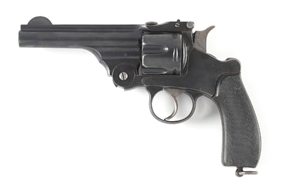 (C) BELGIAN DOUBLE ACTION REVOLVER SIMILAR TO JAPANESE TYPE 26 REVOLVER.
