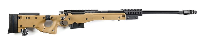 (M) ACCURACY INTERNATIONAL SUPER MAGNUM .338 LAPUA MAGNUM BOLT ACTION RIFLE WITH ULTRA-RARE VOMUND
