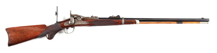(A) FANTASTIC U.S. MODEL 1875 2ND ISSUE 1881 DATED OFFICER'S MODEL TRAPDOOR RIFLE.